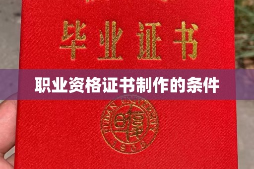 盐城职业资格证书制作的条件